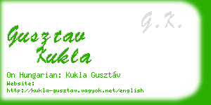 gusztav kukla business card
