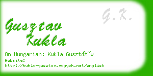 gusztav kukla business card